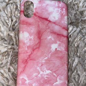 Pink marble Iphone X case